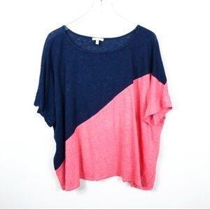 ANTHROPOLOGIE  Bordeaux Colorblock Top